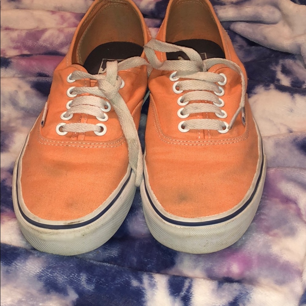 VANS orange flat with white laces